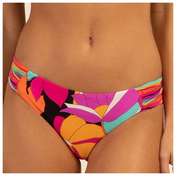 NWT TRINA TURK Gemini Printed Tab Hipster Bikini Bottoms, size 12 - Picture 11 of 11